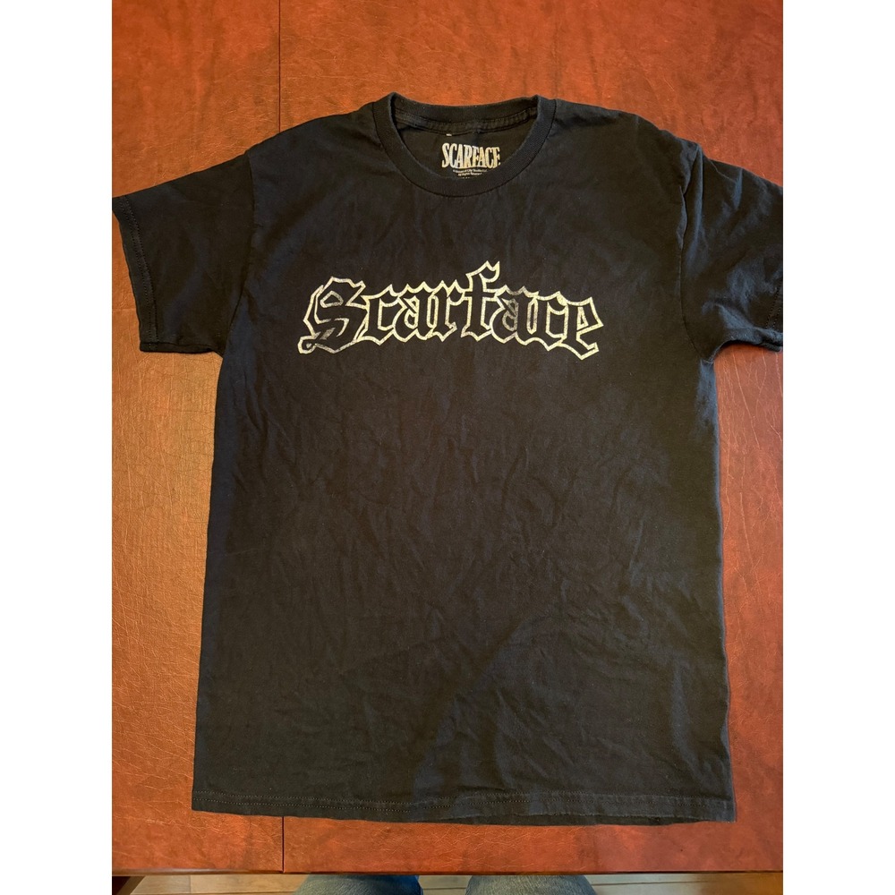 Scarface Tony Montana T Shirt Mens M Black Miami Florida Graphic Movie Tee